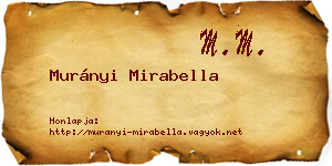 Murányi Mirabella névjegykártya